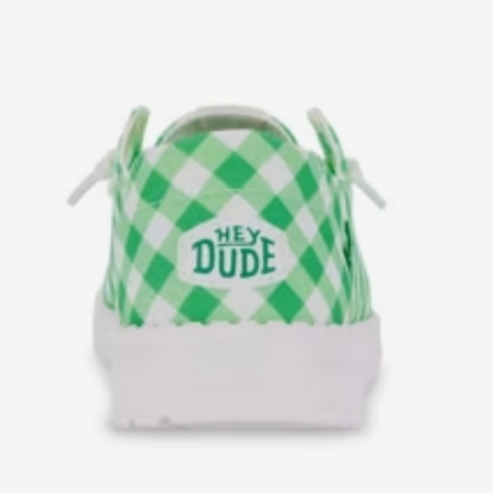 Hey Dude Womens Sneakers in Green Plaid - Picture 4 of 6